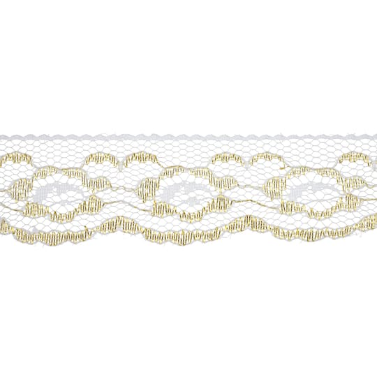 12 Pack: 1.25'' x 3yd. Lace Trim Ribbon by Celebrate It®